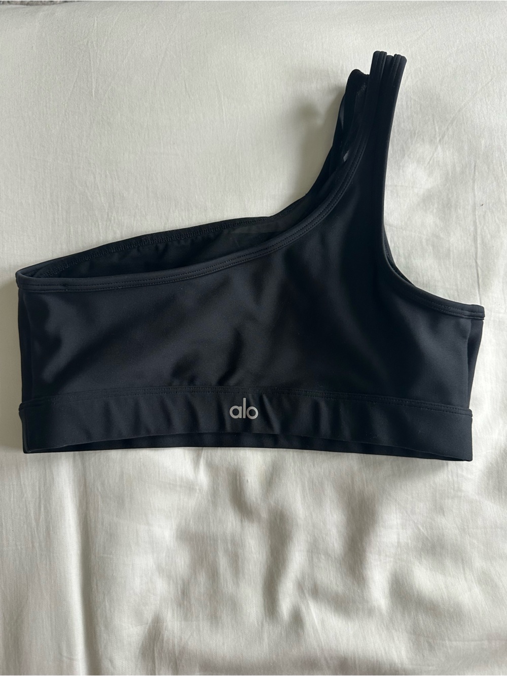 ALO Yoga One-Shoulder Black Sports Bra